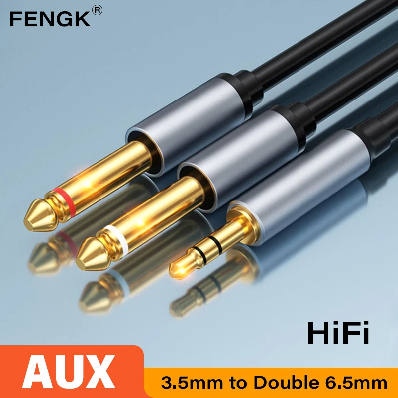 Audio Music Mixer - 3.5mm ~ 이중 6.5mm TRS 케이블