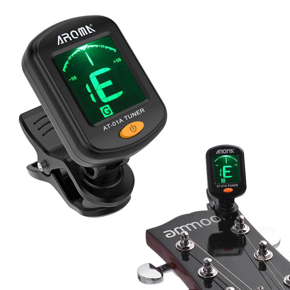 Guitar Tuner Clip - AT-01A 회전식 클립온 튜너, 기타 크로매틱