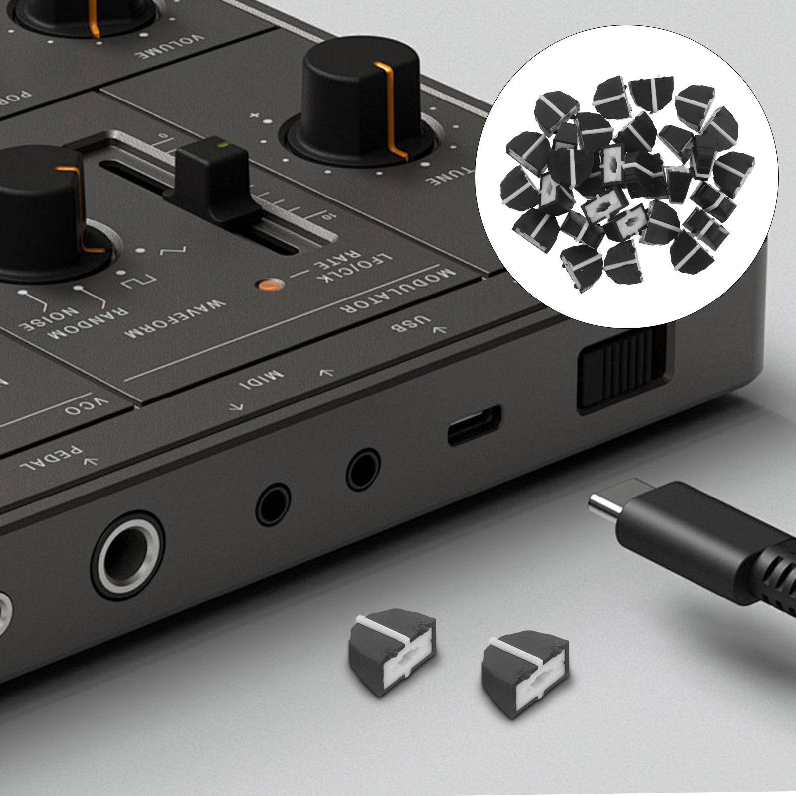 Audio & Music Settings Xbox One - 30Pcs 오디오 믹서 페이더 캡 4Mm