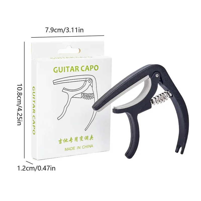 Guitar Tuner Clip - 블랙 기타 튜닝 클램프 6줄 기타용