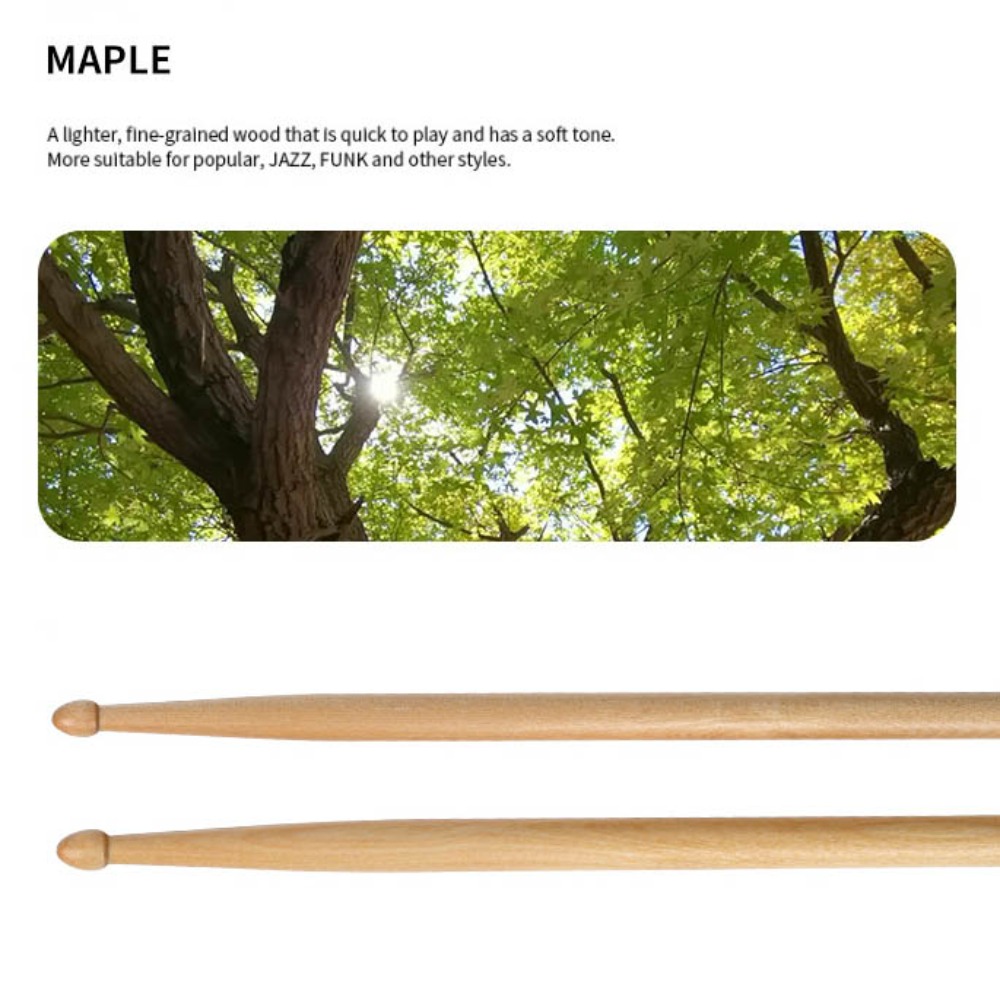 Drum Stick 5A - 클래식 5A/7A 드럼 스틱 1쌍 나무