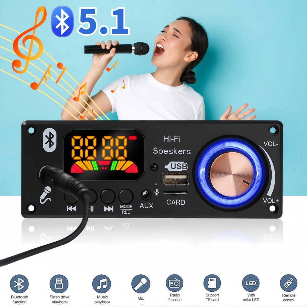 Audio Music Volume - 블루투스 5.1 DIY 160W 증폭기 MP3