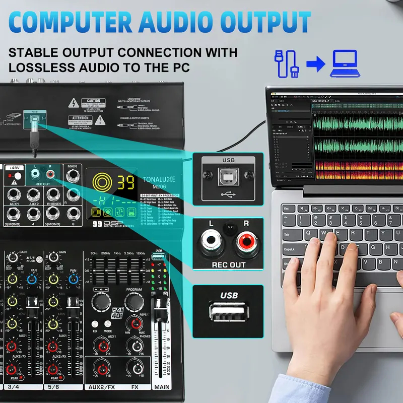 Fuluode M206/M208 오디오 믹서 99가지  - Audio & Music Settings Xbox One 리뷰 및 가격