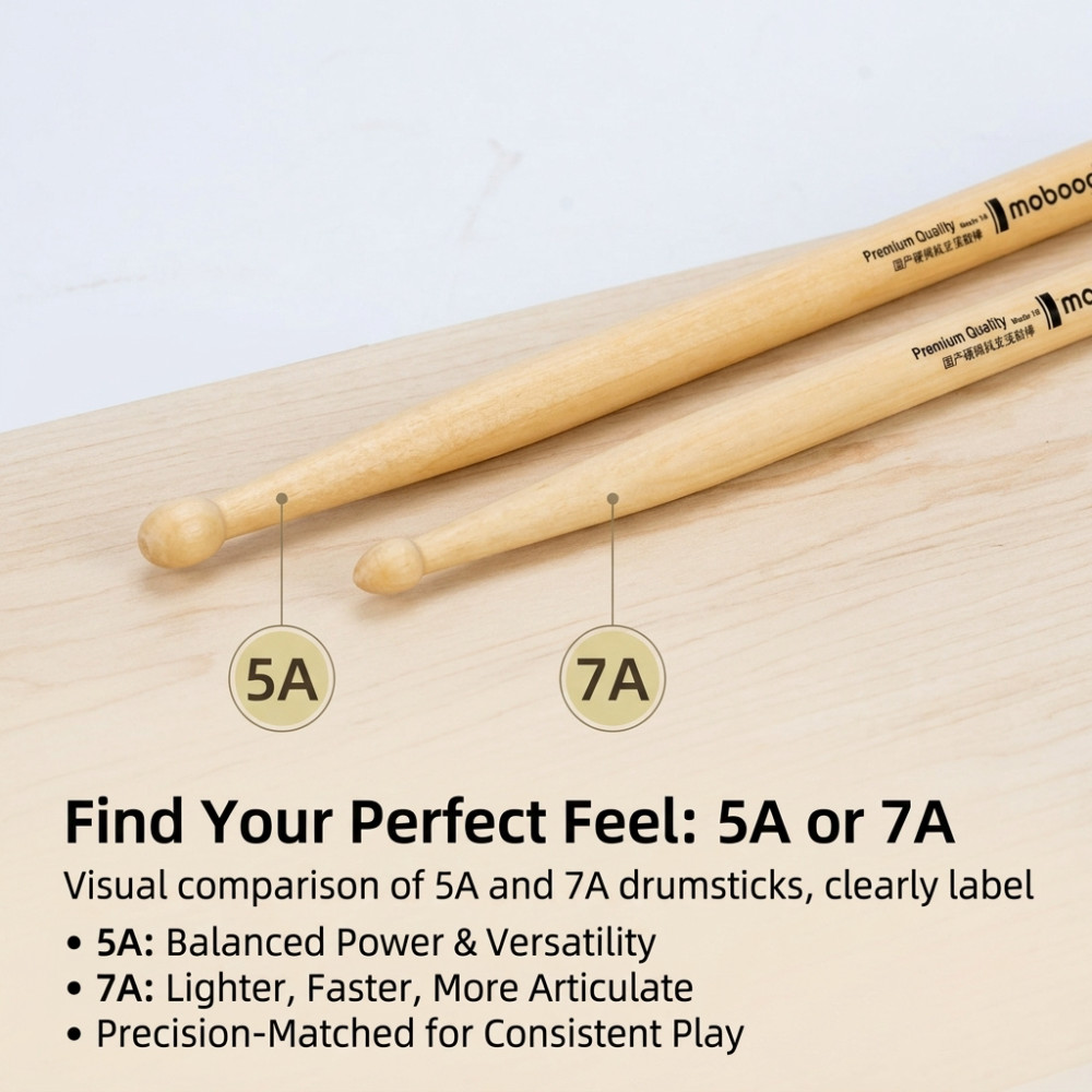 프로페셔널 드럼 5A 7A 월넛 드럼 (재즈, 록용)  - Drum Stick 5A 리뷰 및 가격