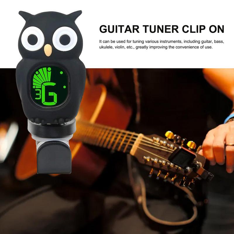 일렉트릭 기타 튜너 전문 클립, 만화 올빼미 어쿠스틱  - Guitar Tuner Clip 리뷰 및 가격