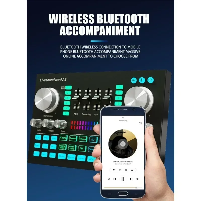 A2 사운드 카드 라이브 사운드 카드 Bluetooth - Audio Music Volume 리뷰 및 가격