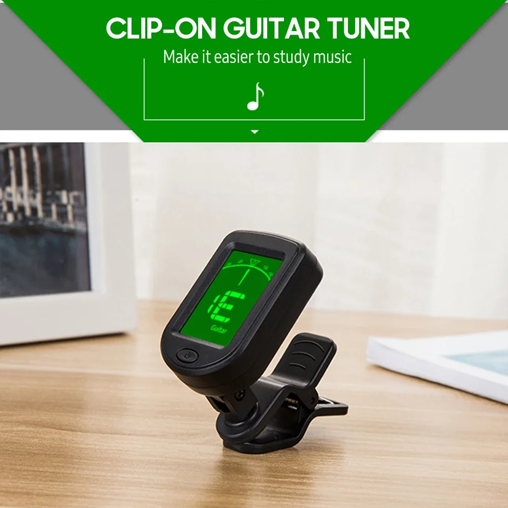 어쿠스틱 기타용 클립 온 크로매틱 디지털 튜너, LCD - Guitar Tuner Clip 리뷰 및 가격