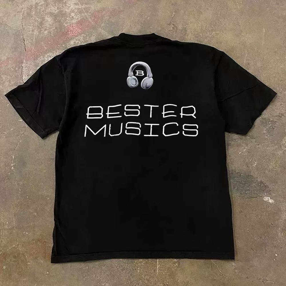 베스트 뮤직 티셔츠 남녀공용 헤드폰 그래픽 프린트 코튼 - Audio Music Best 리뷰 및 가격