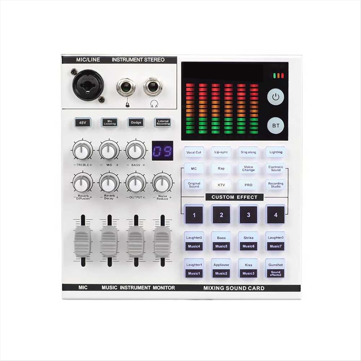DTC5 SN800 라이브 사운드 카드 음성 변조 오디 - Audio Music Mixer 리뷰 및 가격